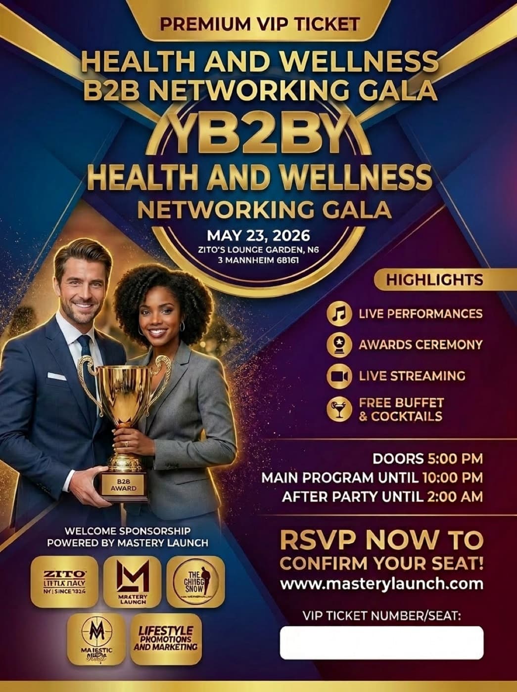 Health & Wellness Gala — Premium VIP — Zito's Lounge Garden, Mannheim